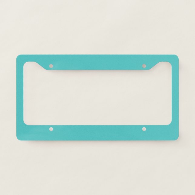Solid aqua sky turquoise license plate frame (Front)