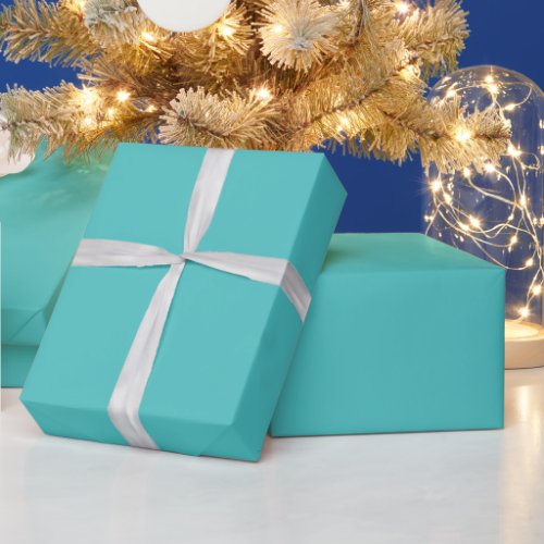 Solid aqua sky turquoise wrapping paper