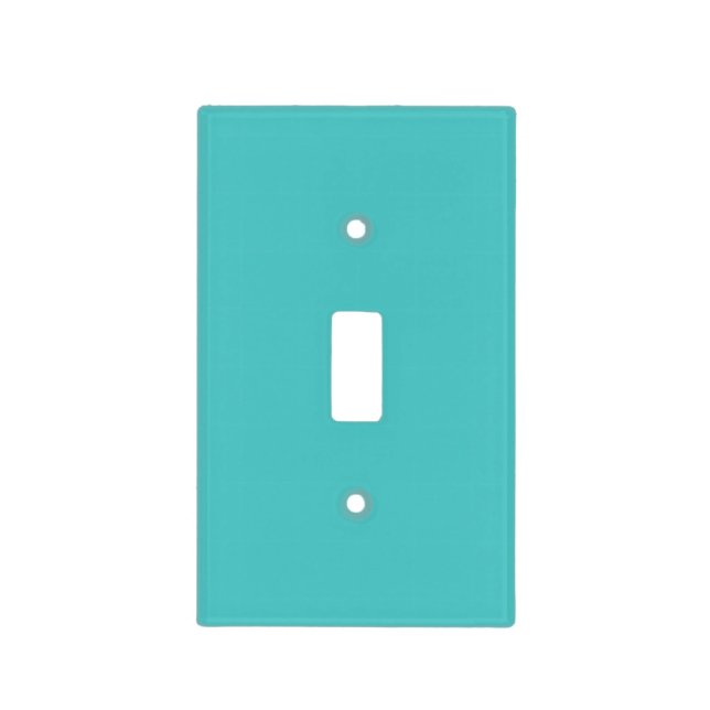Solid aqua turquoise light switch cover (Front)