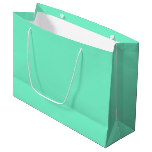 Solid aquamarine aqua mint large gift bag