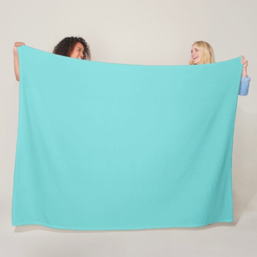 Solid Aquamarine Fleece Blanket