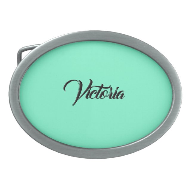 Solid Aquamarine Personal Belt Buckle (Front)