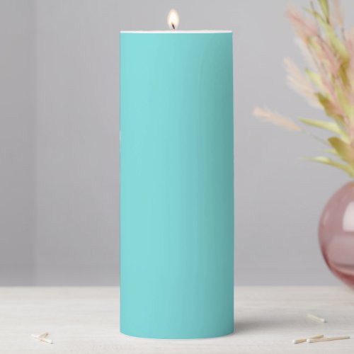 Solid Aquamarine Pillar Candle