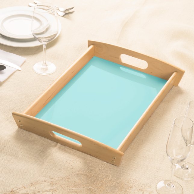 Solid Aquamarine Serving Tray (Front)