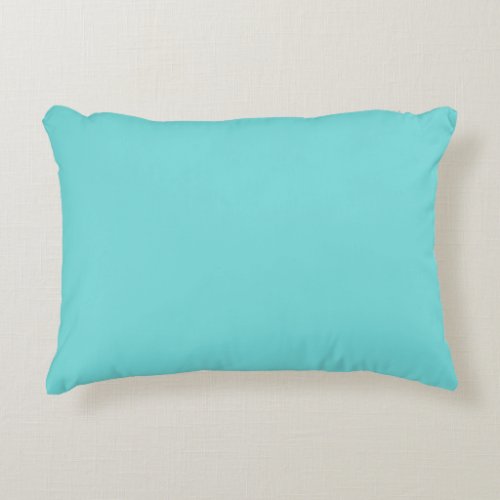 Solid Aquamarine Throw Pillow