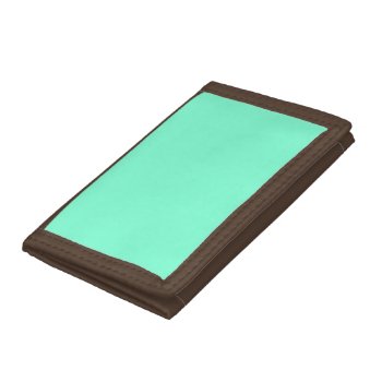 Solid Aquamarine Trifold Wallet by kahmier at Zazzle