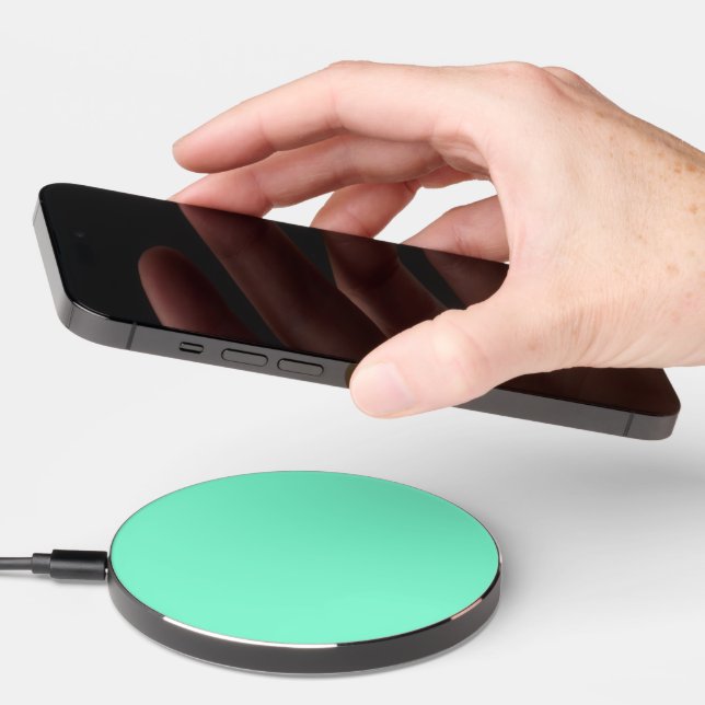 Solid Aquamarine Wireless Charger (Hand)