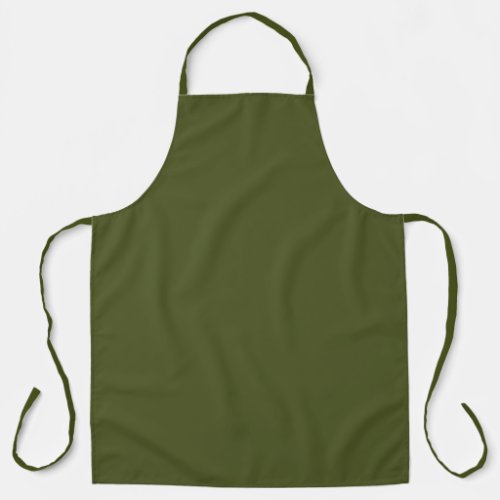 Solid Army Green Apron