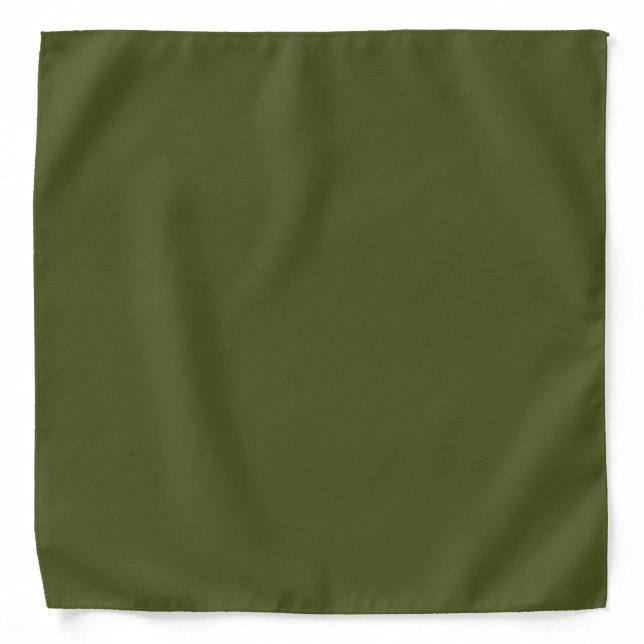 Solid Army Green Bandanna (Front)