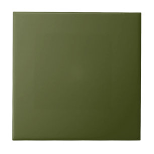 Solid Army Green Ceramic Tile