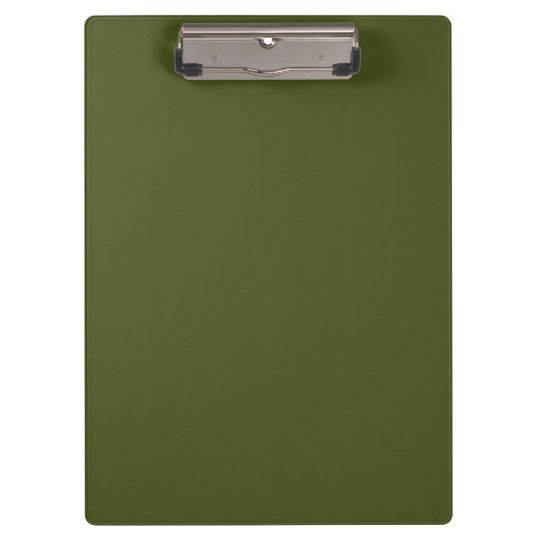Solid Army Green Clipboard