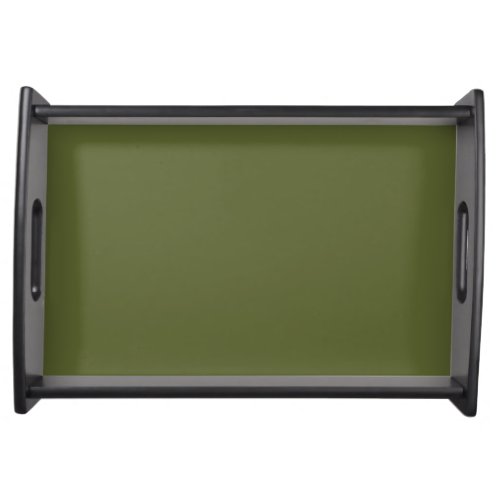 Solid army green colour serving tray