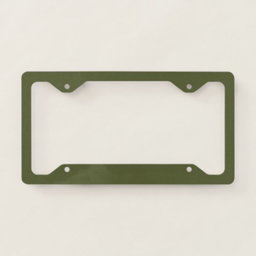Solid Army Green License Plate Frame