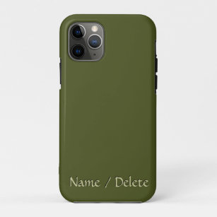 Solid Army Green Personalized iPhone 11 Pro Case