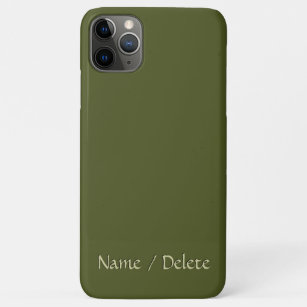 Solid Army Green Personalized iPhone 11 Pro Max Case