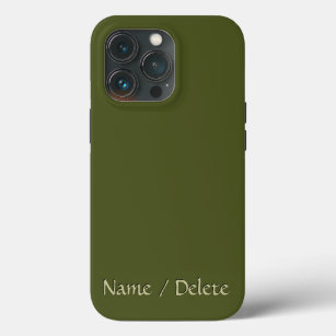 Solid Army Green Personalized iPhone 13 Pro Case