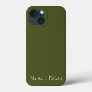 Solid Army Green Personalized iPhone 13 Mini Case
