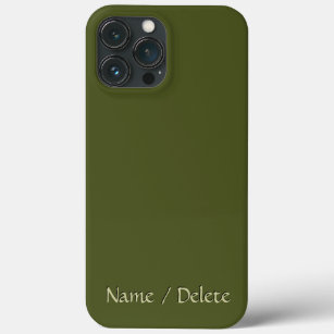 Solid Army Green Personalized iPhone 13 Pro Max Case