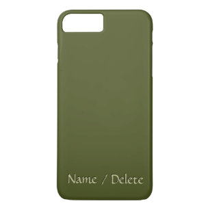 Solid Army Green Personalized iPhone 8 Plus/7 Plus Case