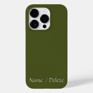 Solid Army Green Personalized Case-Mate iPhone 14 Pro Case