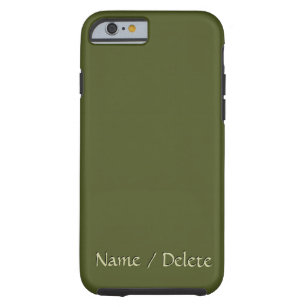 Solid Army Green Personalized Tough iPhone 6 Case