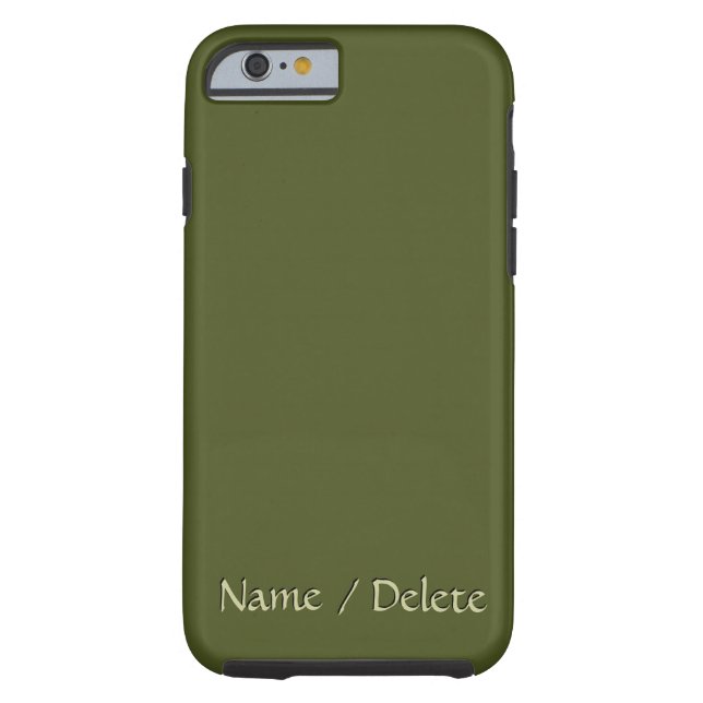 Solid Army Green Personalized Case-Mate iPhone Case (Back)