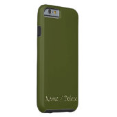 Solid Army Green Personalized Case-Mate iPhone Case (Back/Right)