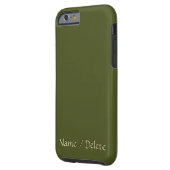 Solid Army Green Personalized Case-Mate iPhone Case (Back Left)