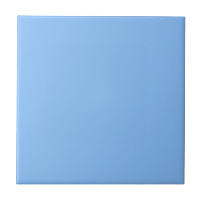 Solid Baby Blue Ceramic Tile (Front)