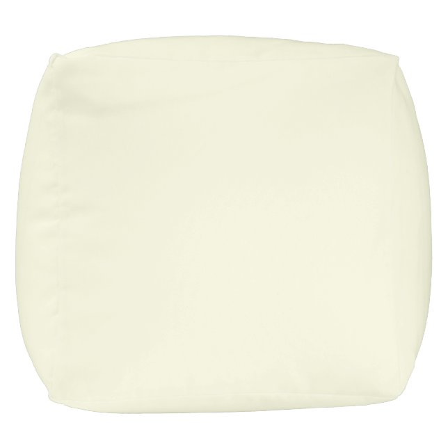 Solid Beige Contemporary Cube Pouf for Stylish Spa (Bottom)