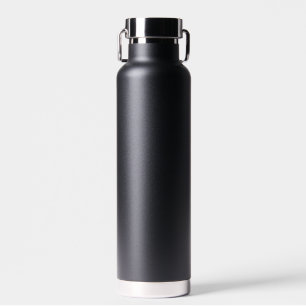 Solid Black 22 oz Stainless Steel Water Bottle