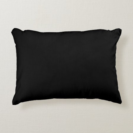 Solid Black And White Accent Pillow