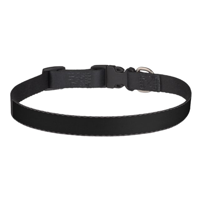 Solid black bandana pet collar (Front)