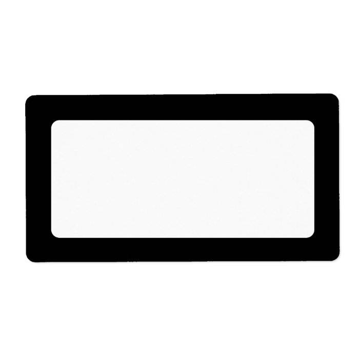 Solid black border blank shipping labels