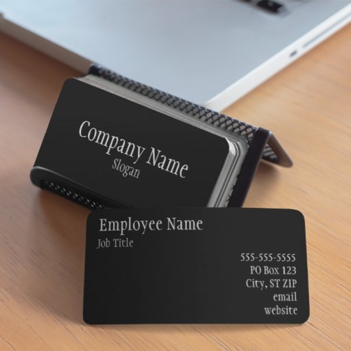 Customizable Solid Black Business Card