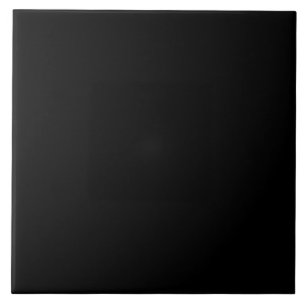 Solid black ceramic tile