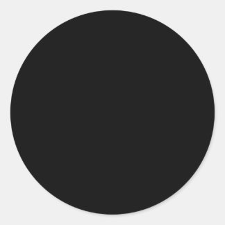 Solid Black Classic Round Sticker