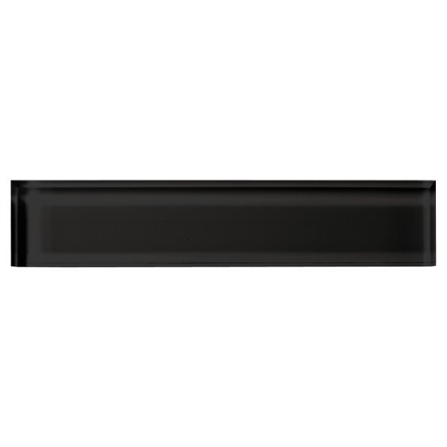 Solid Black Color Desk Name Plate (Front)