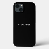 Solid Black Color Name Minimalist