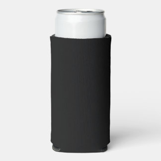 Solid Black Color Seltzer Can Cooler