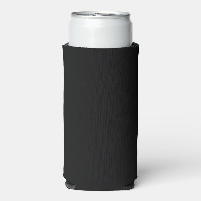 Solid Black Color Seltzer Can Cooler (Seltzer Front)