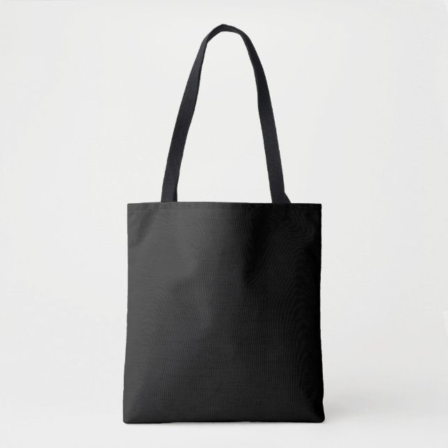 Solid black color tote bag (Front)