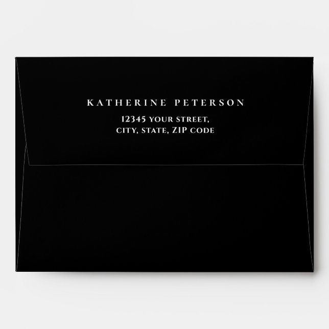Solid Black Envelope (Back (Top Flap))