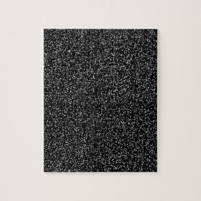 Solid Black Glitter Jigsaw Puzzle (Vertical)