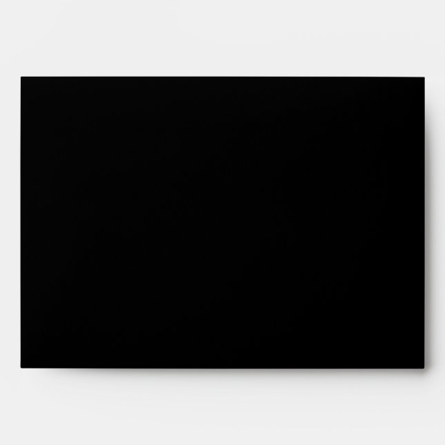 Solid Black Halloween Matching Wedding Envelope (Front)