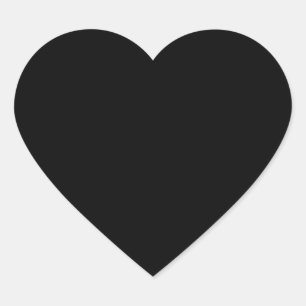 Solid Black Heart Sticker