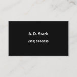 Solid Black Minimalist Business Cards