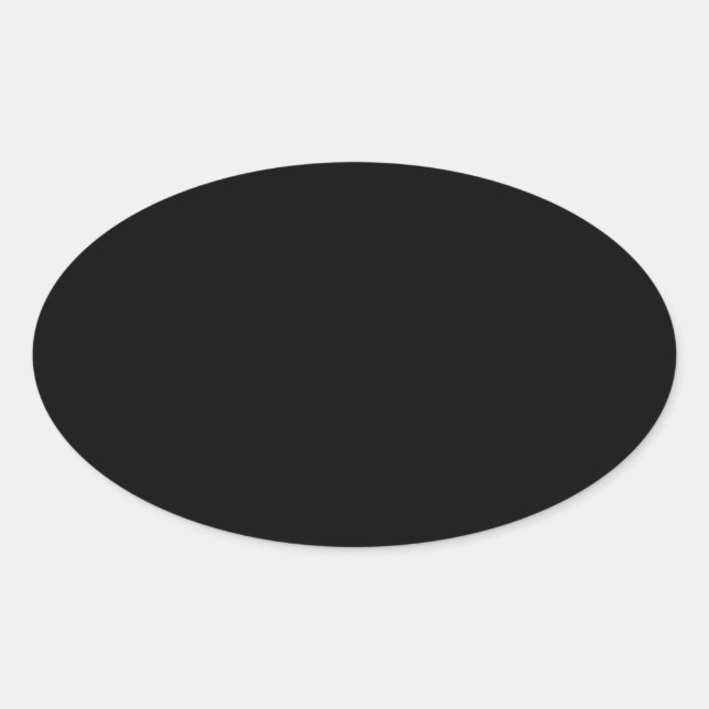 Solid Black Oval Sticker (Front)