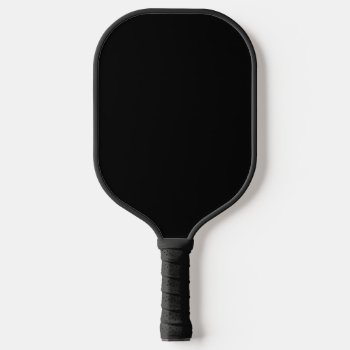Solid Black Pickleball Paddle by kahmier at Zazzle