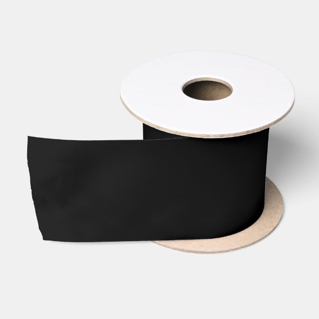 Solid Black Satin Ribbon (Spool)